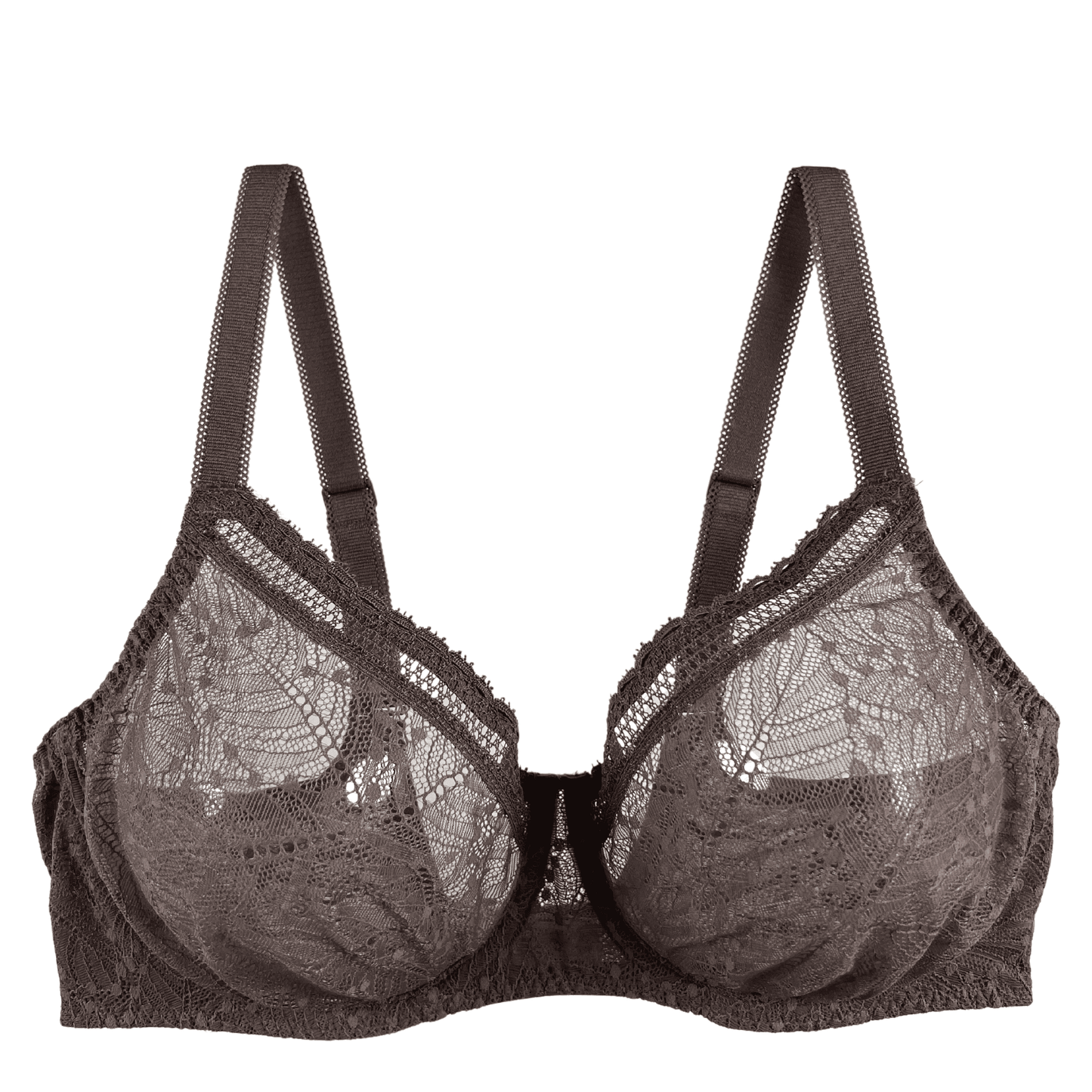 Simone Perele Comete full cup bra in chestnut, front view on a white background.