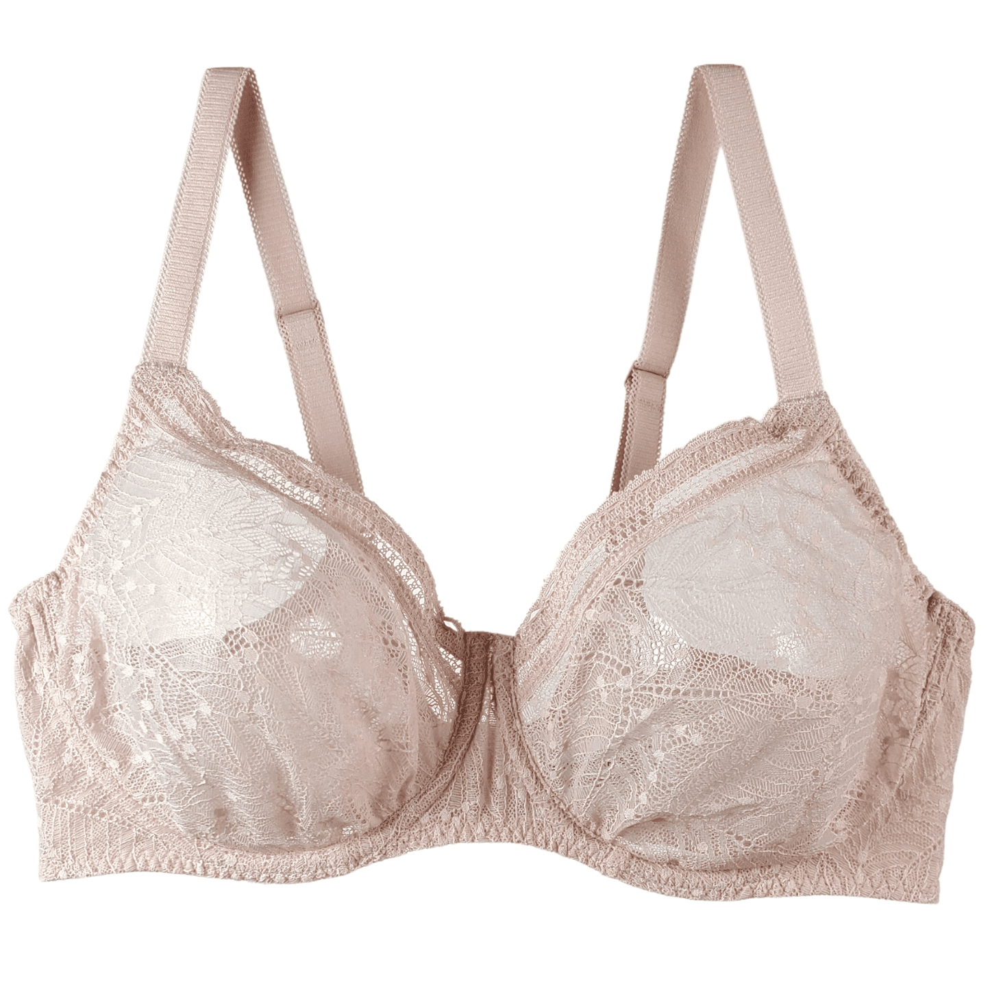 Simone Perele Comete full cup bra in pink sand, front view on a white background.