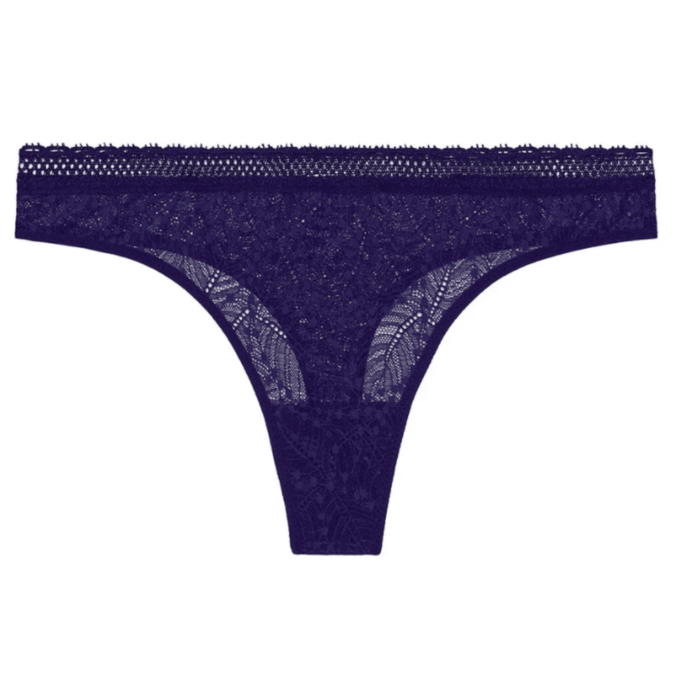 Simone Perele Comete tanga in midnight, front view on a white background.