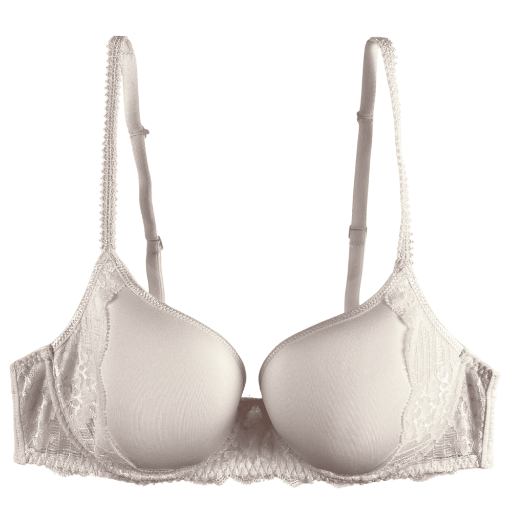 Simone Perele Reve 3D Plunge bra in rose sakura, front view on a white background.