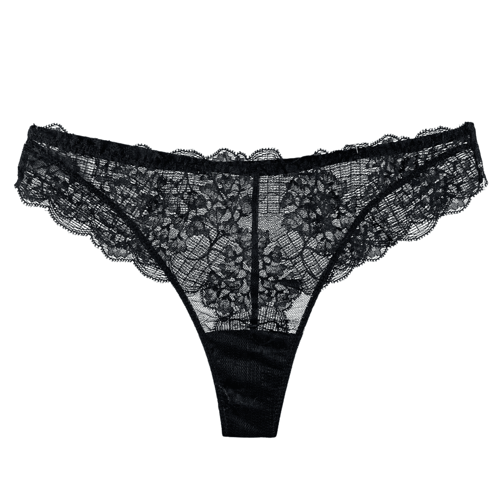 Simone Perele Reve tanga in rose sakura, front view on a white background.