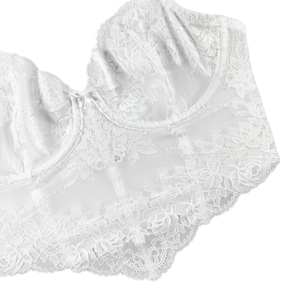 White lace collar on a white background