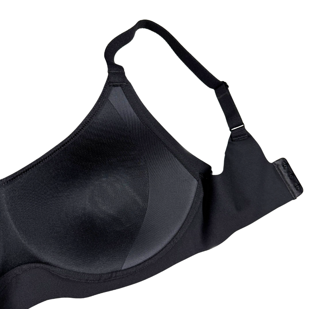 black bra on white