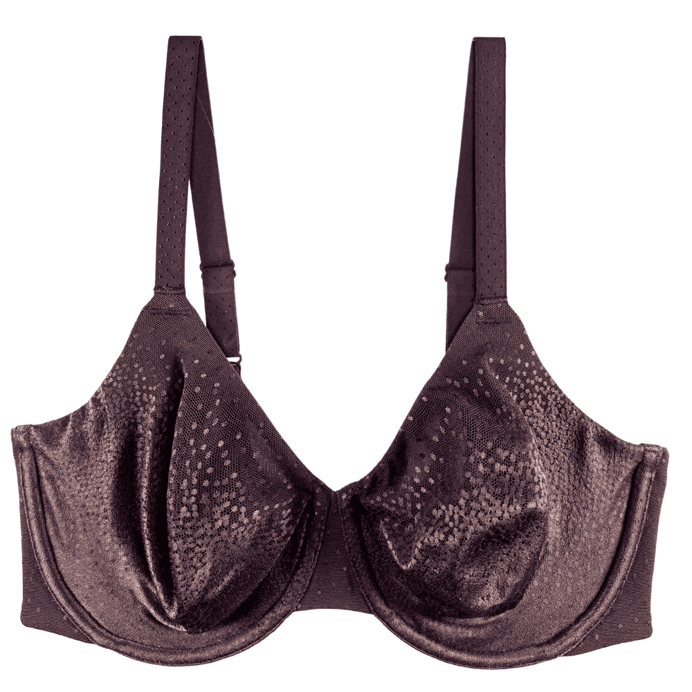 Wacoal Back Appeal full cup bra in hot fudge, front close-up on a white background.