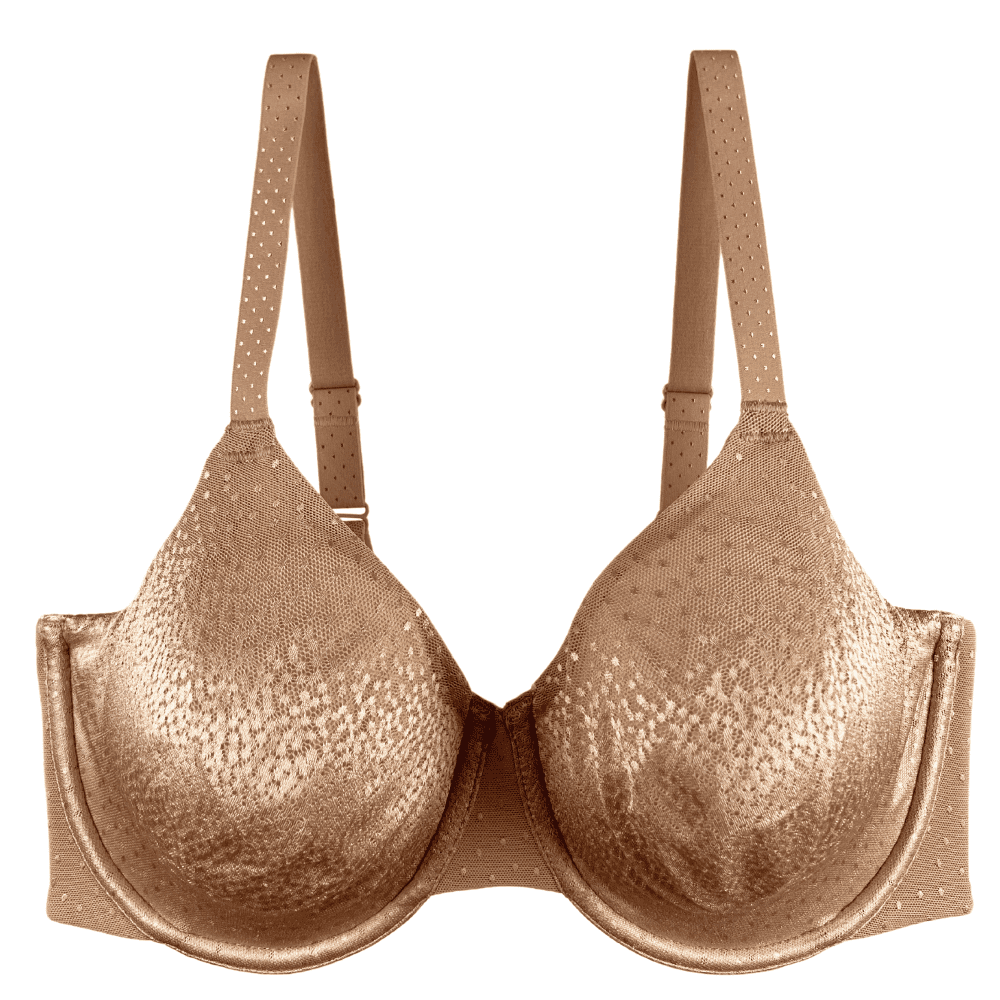Wacoal Back Appeal full cup bra in praline, front close-up on a white background.