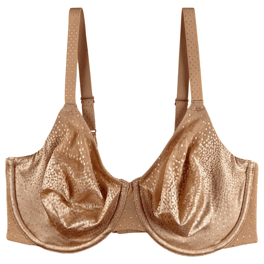 Wacoal Back Appeal full cup bra in praline, front close-up on a white background.