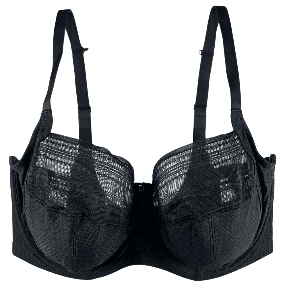 Panache serene full cup bra in noir, close-up on white background.
