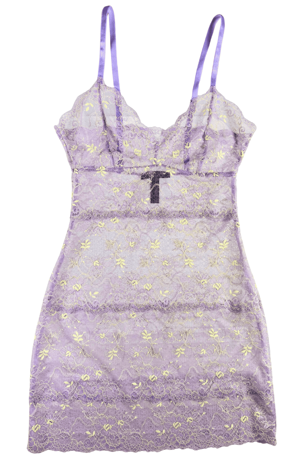 Samantha chang all lace amour full slip in lilac, close-up on white background.