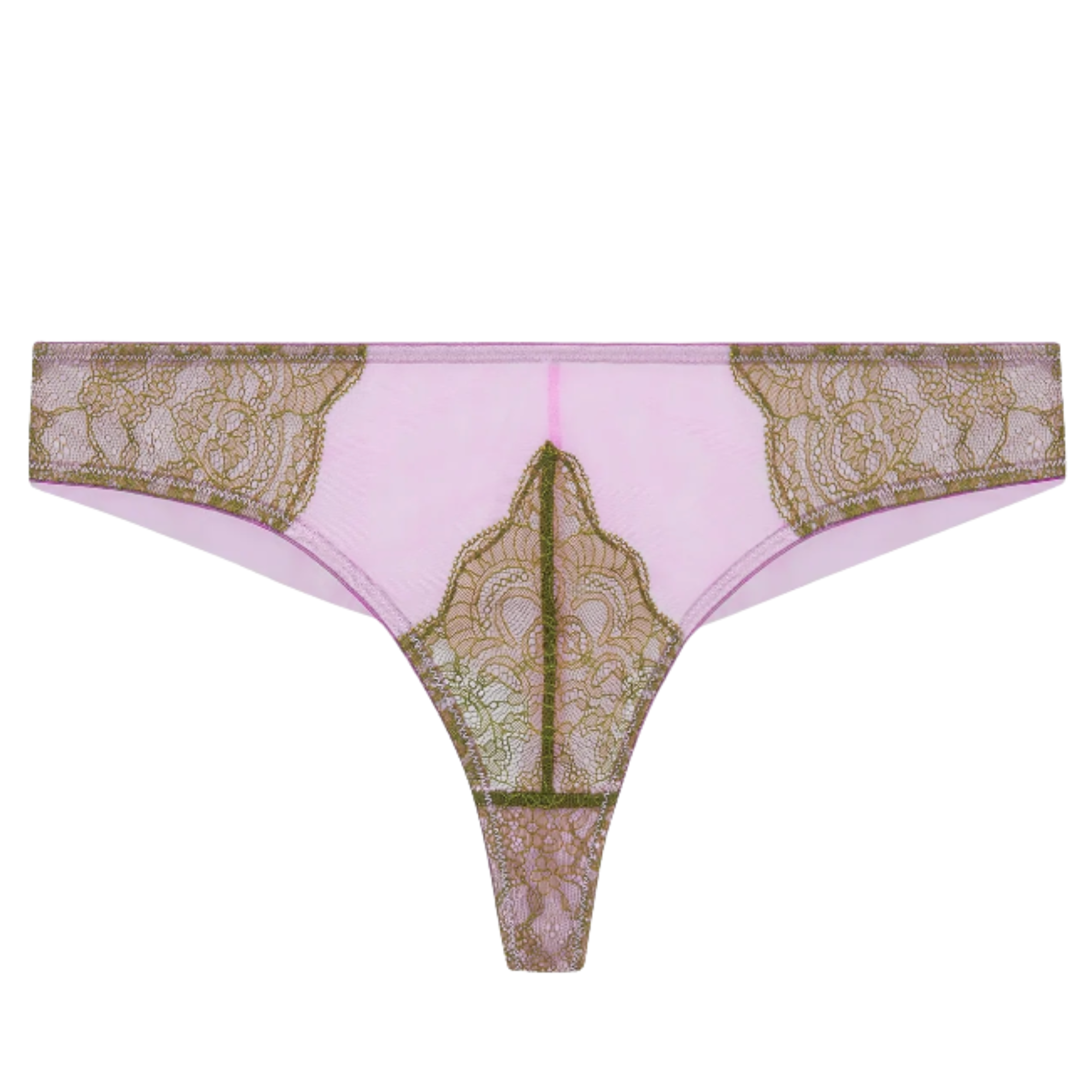 Dora Larsen Raven Lace Knicker in green and pink 