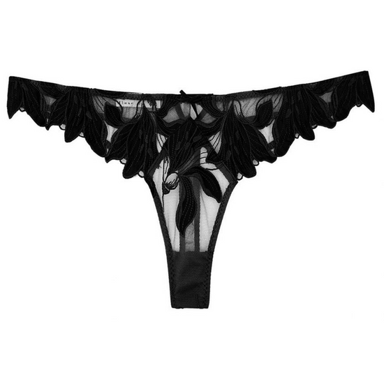 Load image into Gallery viewer, Fleur du Mal Lily Embroidery Hipster Thong
