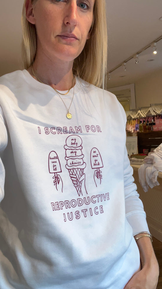 Load image into Gallery viewer, Ice Cream for Reproductive Justice Crewneck
