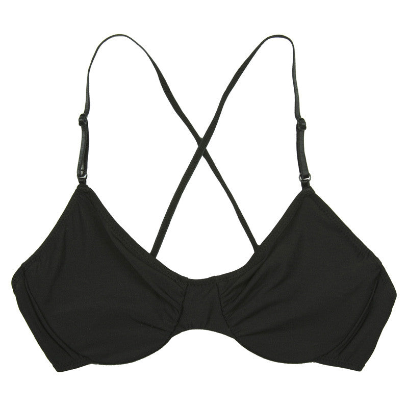 Black Bra against a whie background.