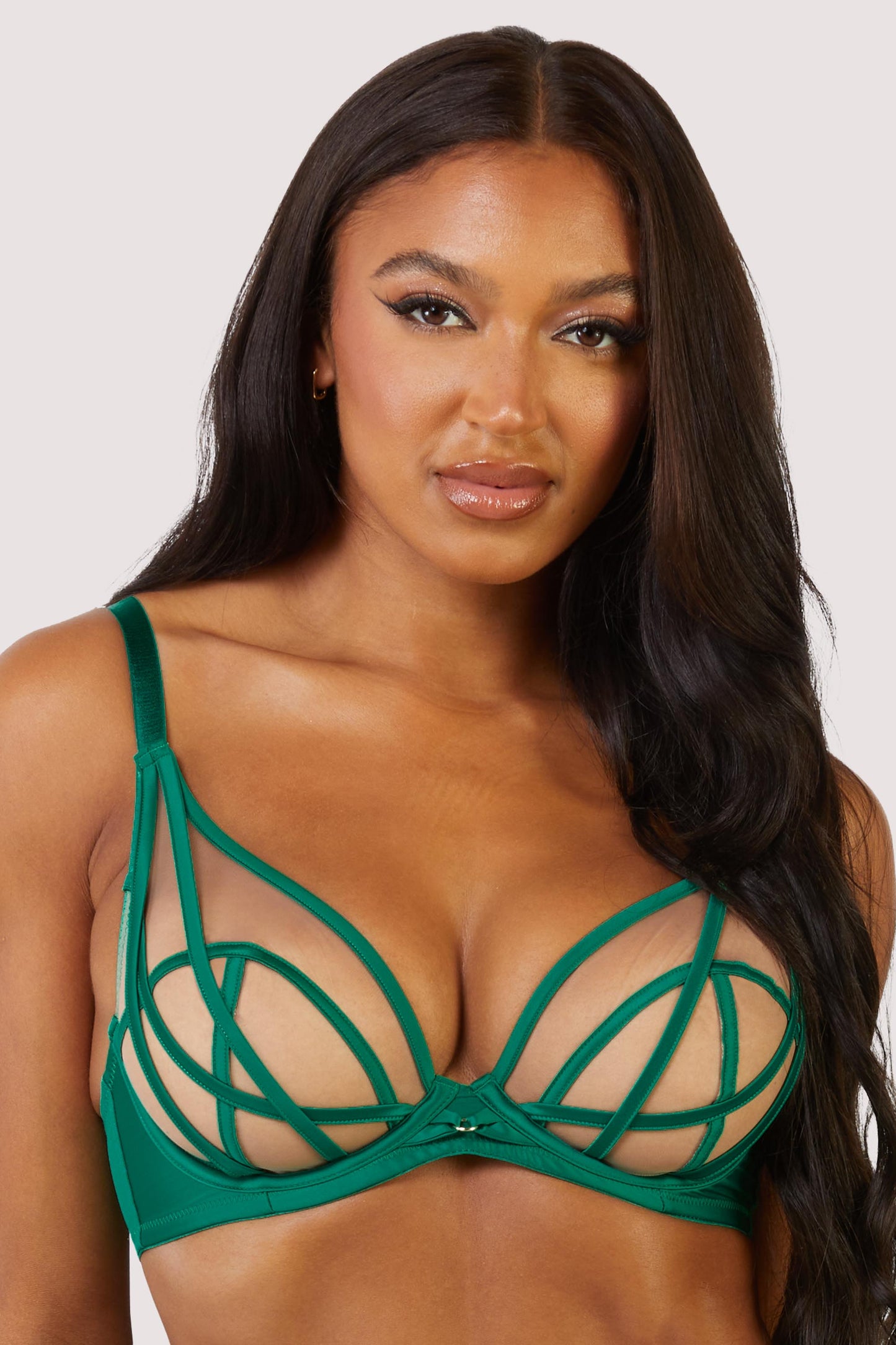 Load image into Gallery viewer, Playful Promises Ramona Mesh Plunge Bra
