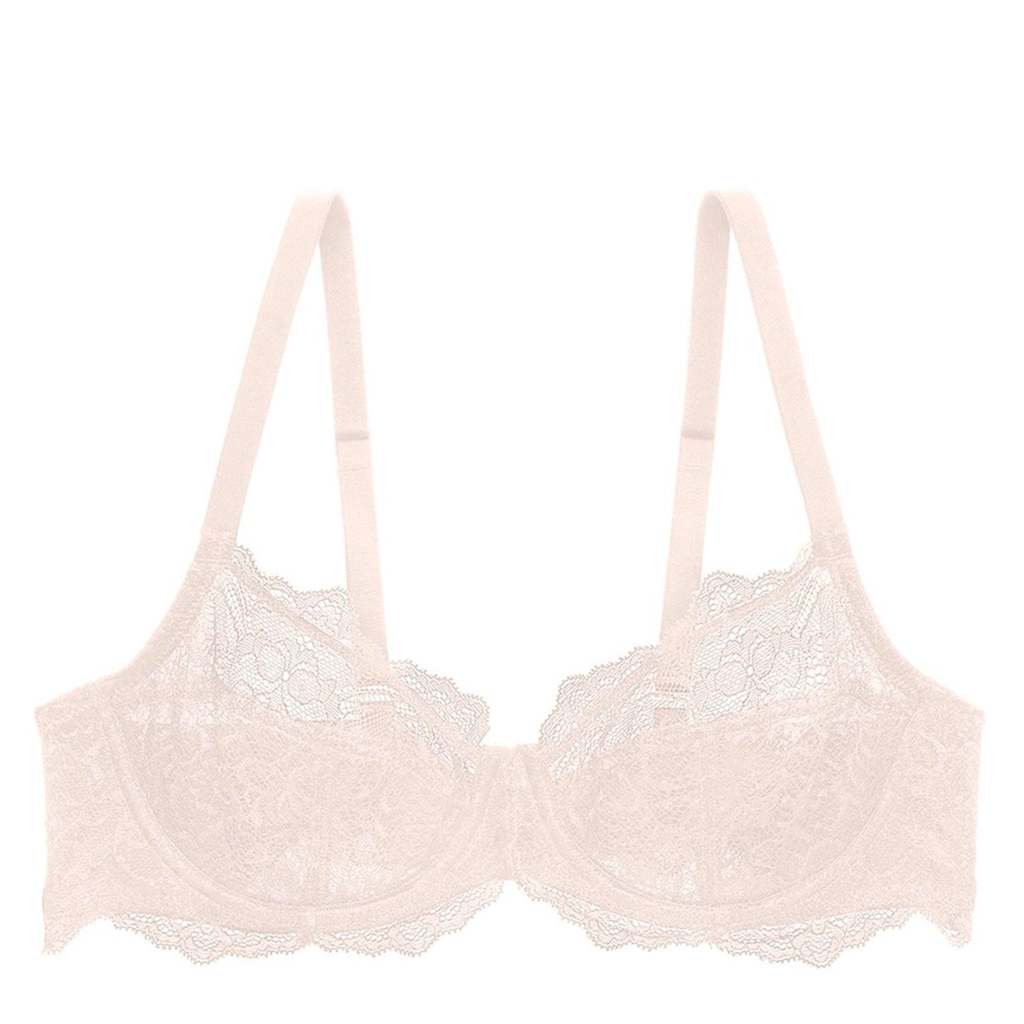 Lightly Lined Demi Cotton Bra - Pink mix