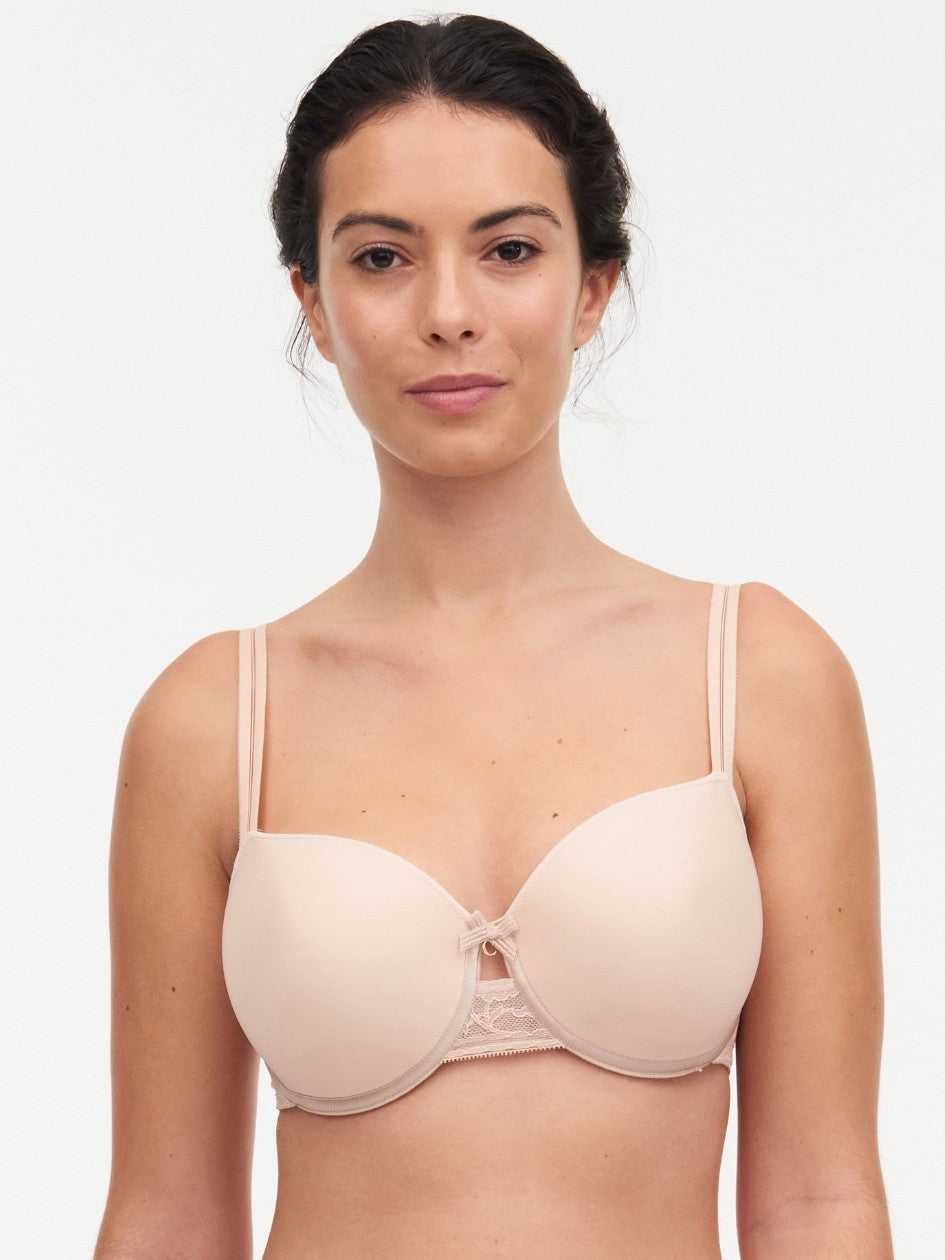 T-Shirt Foam Cup Bra With Lace Pattern